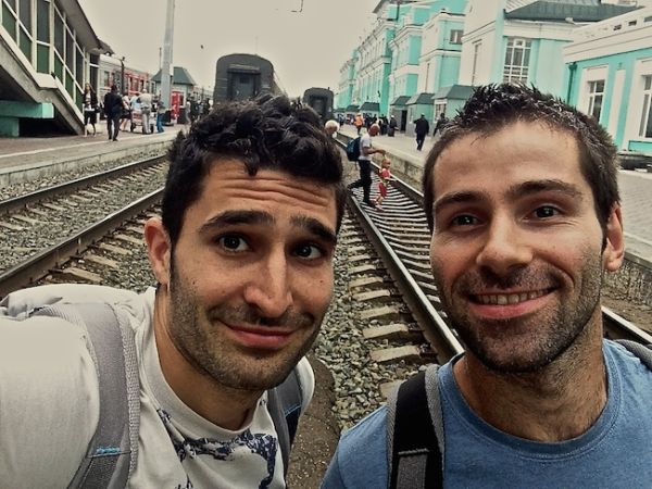 Our selfie at Omsk platform