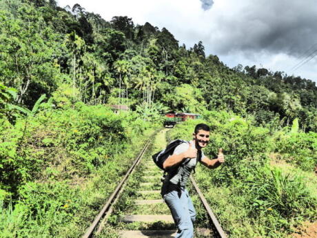 Whilst trekking along the railway lines, watch out for any oncoming trains!