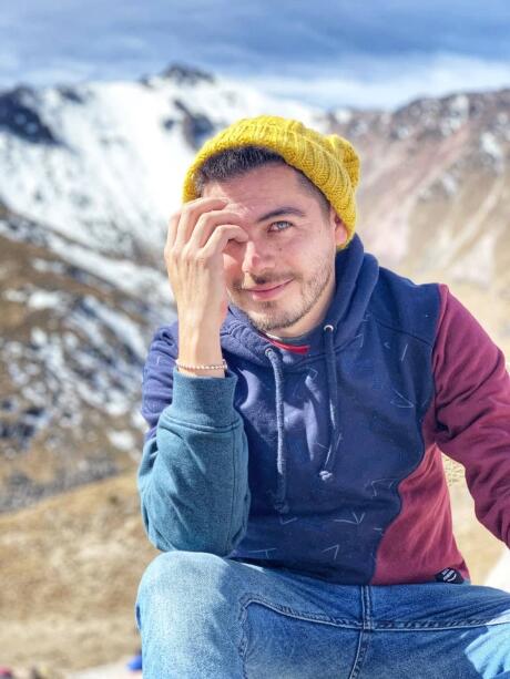 Gay guy at Nevado de Toluca in Mexico