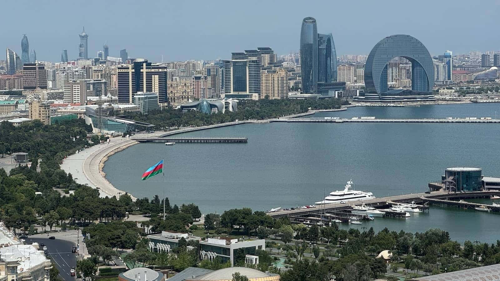 The beautiful skyline view of Baku.