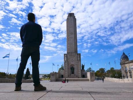 Stefan and the Bandera Monument in Rosario, Argentina.