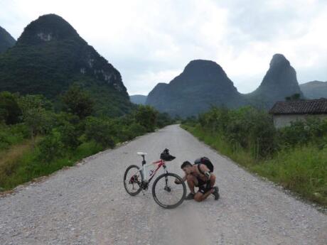 The Yangshuo region of China is the perfect spot for some cycling or hiking amongst the impressive Karst Peaks