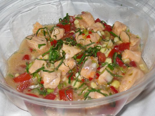 Salmon ceviche