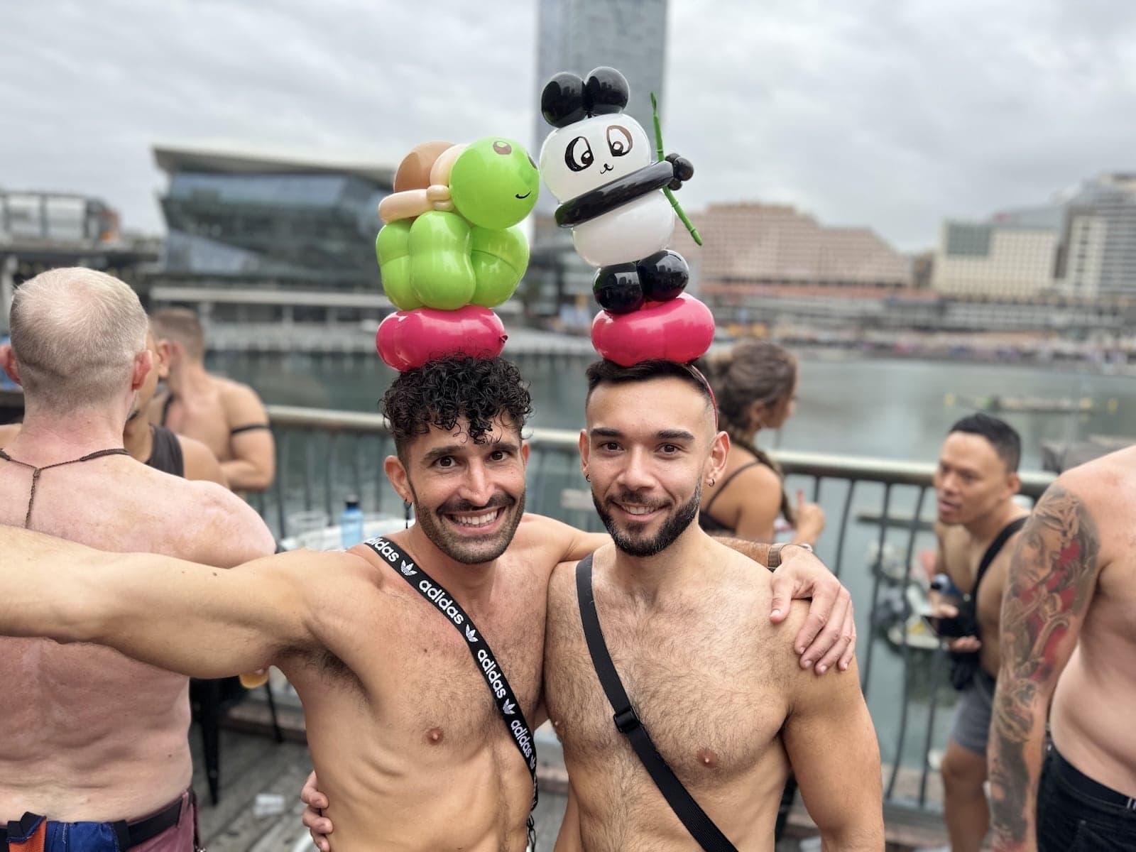 Morning Glory balloons at the Sydney Mardi Gras Closing Party.