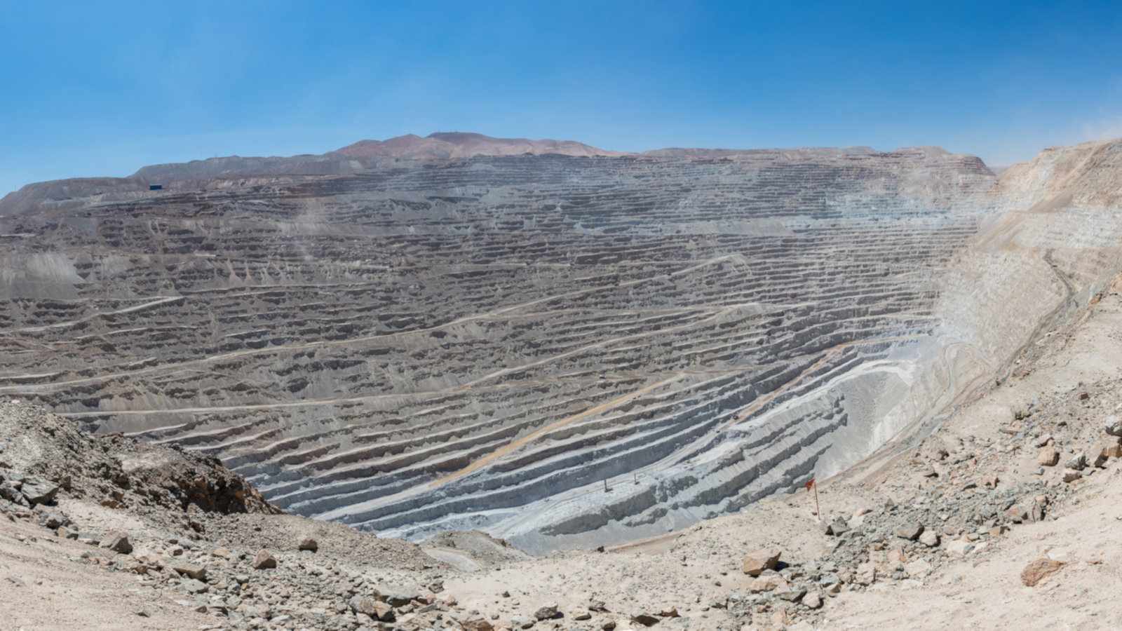 The largest copper mine in the world is Chuquicamata in Chile