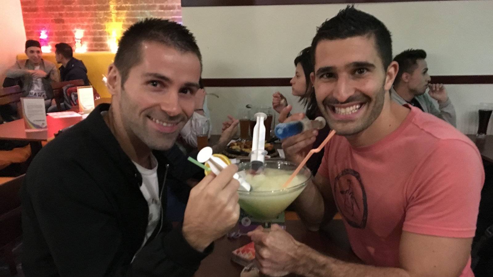 One of the crazy margaritas at gay bar El Recreo de Adan in Bogota.