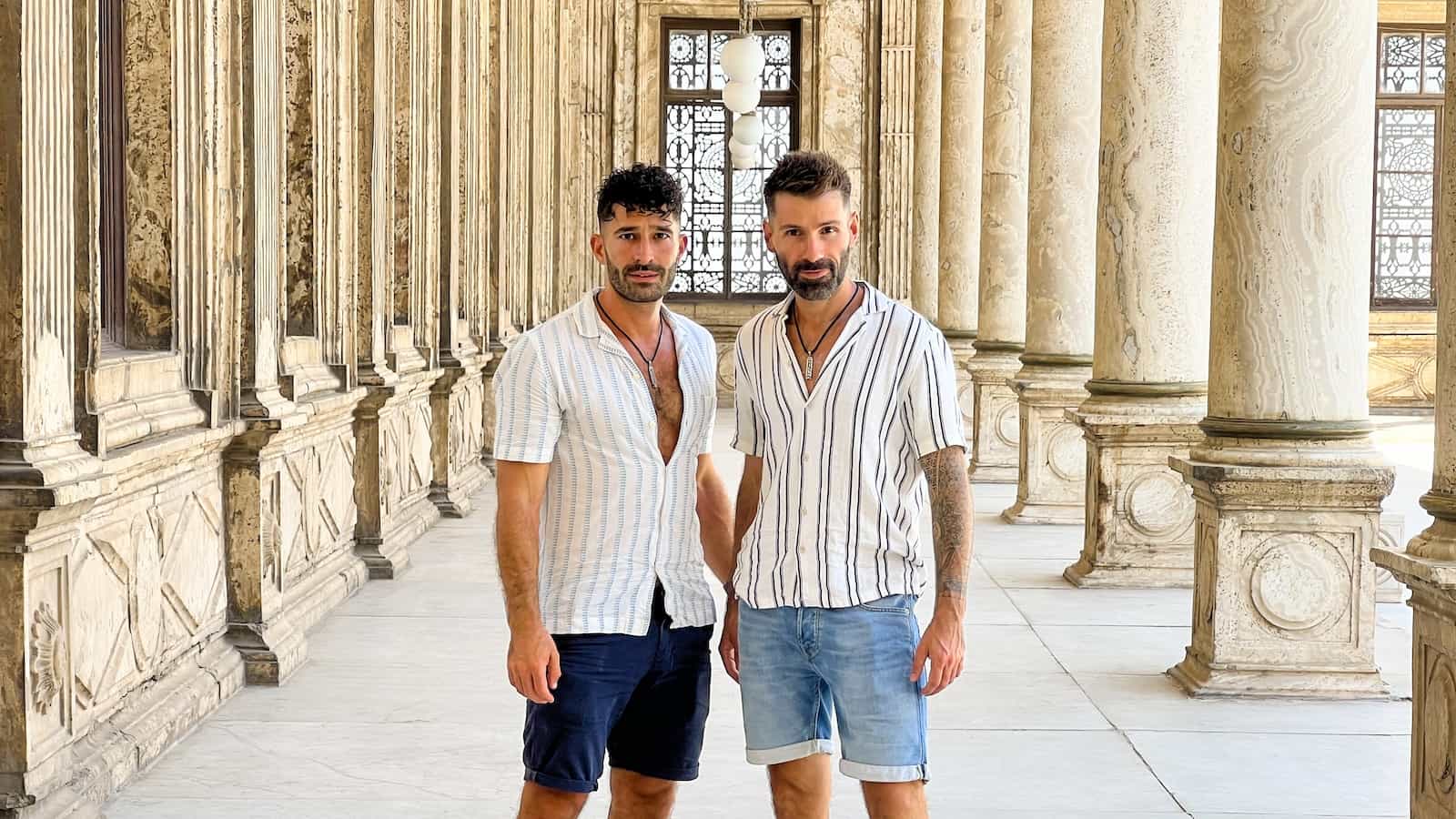 Gay couple at the Citadel of Saladin in Cairo.