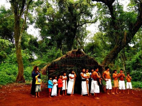 Visit a traditional Guarani village on a tour from Puerto Iguazú.