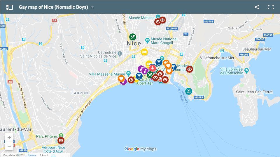 Find out all the best gay bars, clubs, restaurants, saunas, beaches and more in Nice with our gay map!