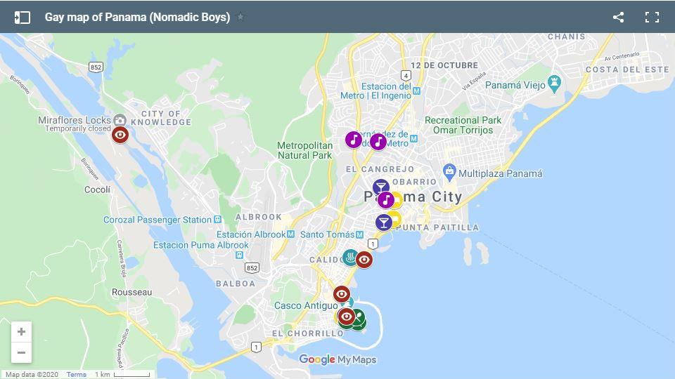 Here's our gay map of Panama City to help you plan your own fabulous stay