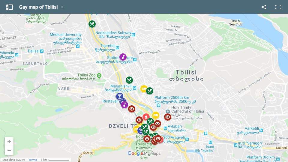 Check out our map of the best places for gay travellers to stay, eat, party and explore in Tbilisi