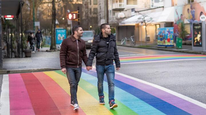 Rainbow crossing in Vancouver