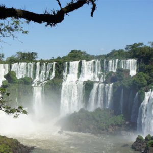 Views of the Iguazu Falls from Argentina.