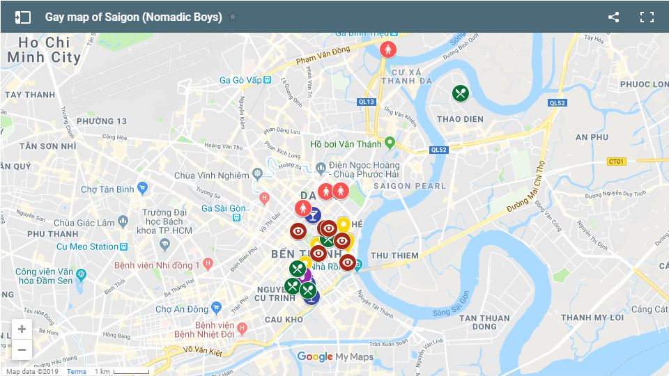 Use our gay map of Saigon to find out all the best gay friendly hotels, gay bars, clubs and restaurants