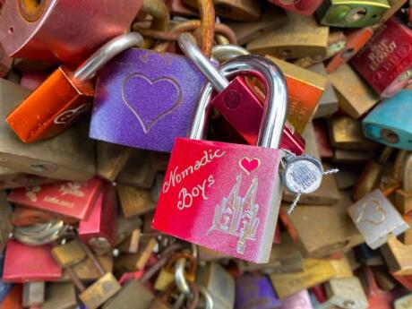 We left our own love lock on Hohenzollern Bridge in Cologne, see if you can find it when you visit!