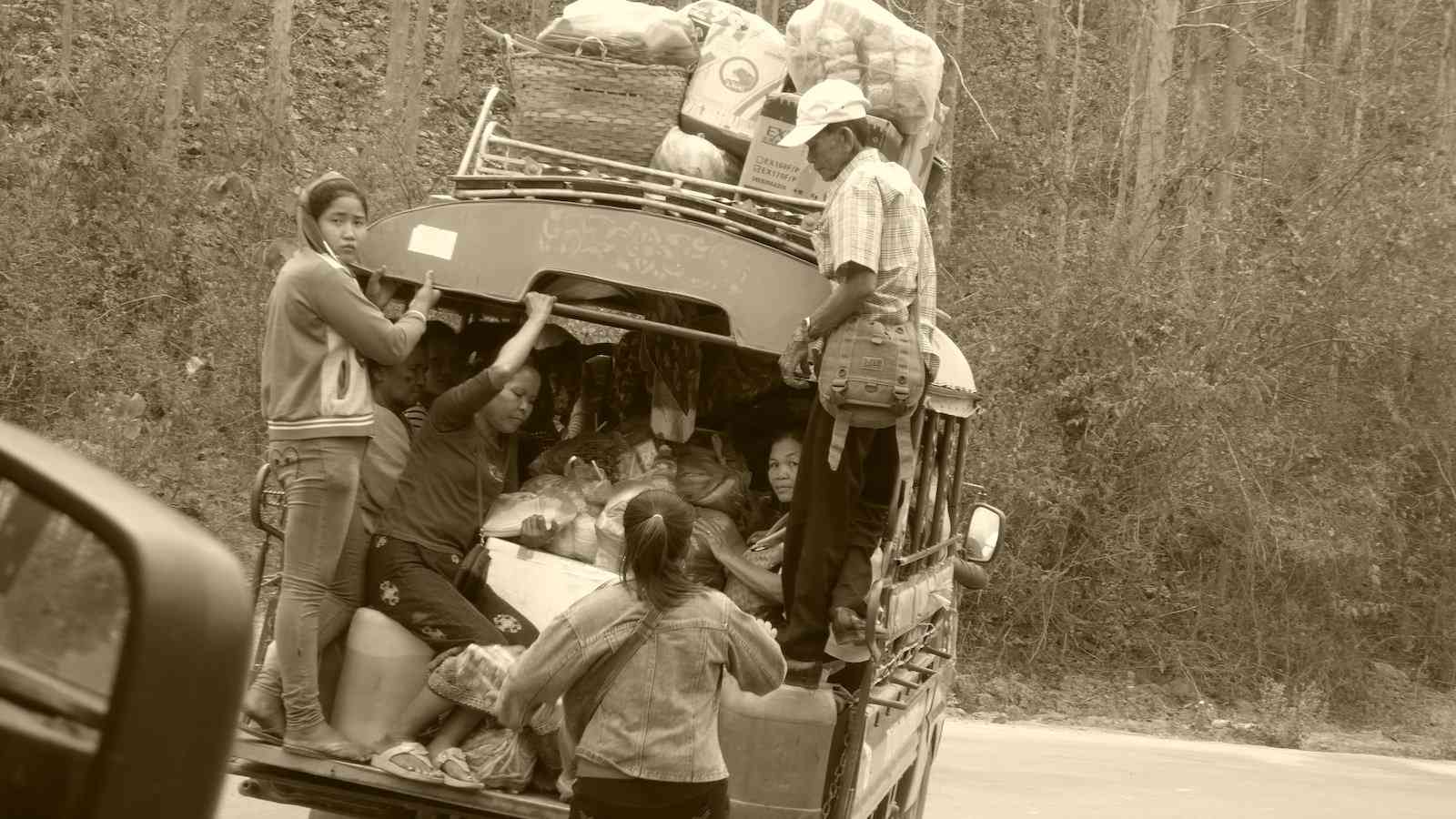 It's easy to get around Luang Prabang via tuk-tuk or minivan