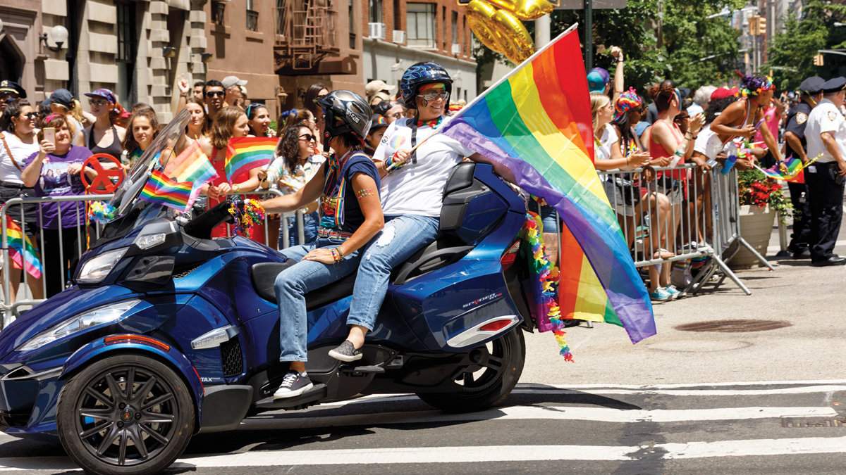 Colourful participants in New York's Pride March