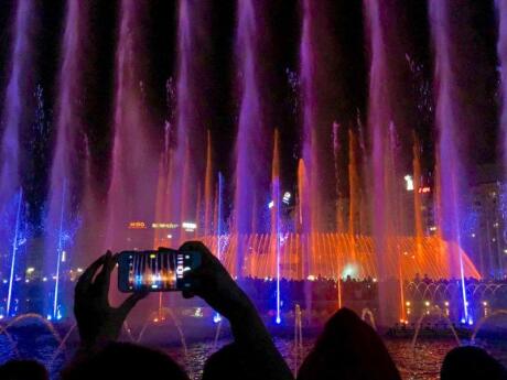 Make sure you stop off at Bucharest's Piata Unirii Park at night to see the incredible fountain, light and music show!