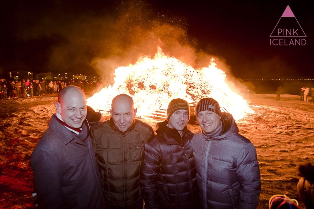 Celebrating New years Eve the Icelandic way with LGBTQ friends