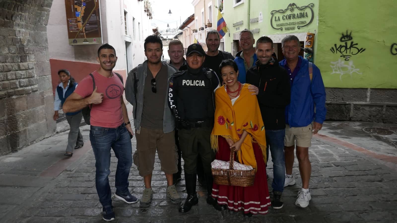 Gay travellers in Quito Old Town