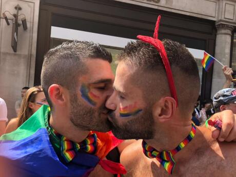 A rainbow bow tie is one accessory you need for gay pride!