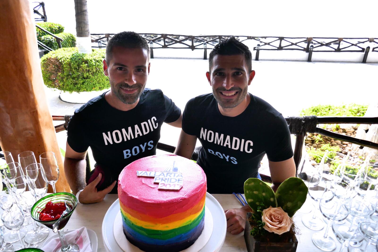 Puerto Vallarta gay pride nomadic boys rainbow cakes