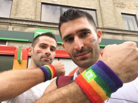 Rainbow sweatbands can show your pride during a parade or just at the gym.