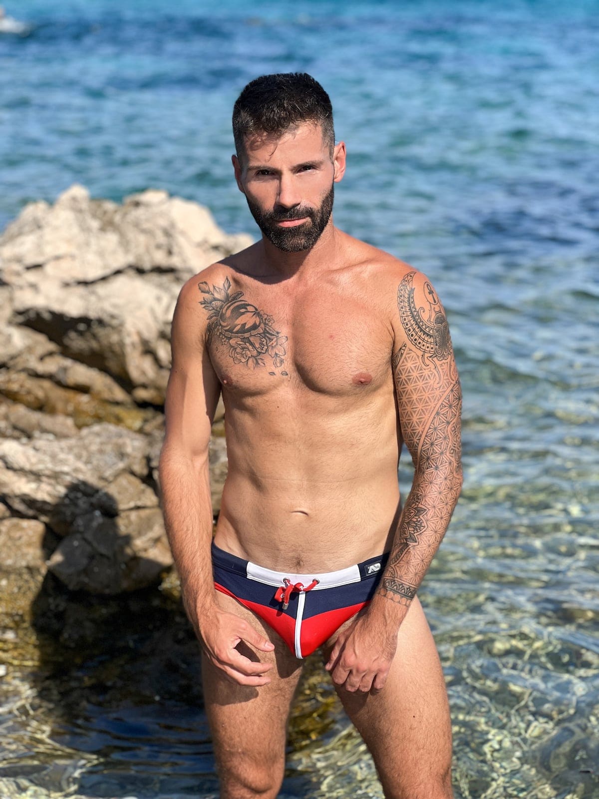 Seby in Addicted Speedos in Korcula, Croatia.