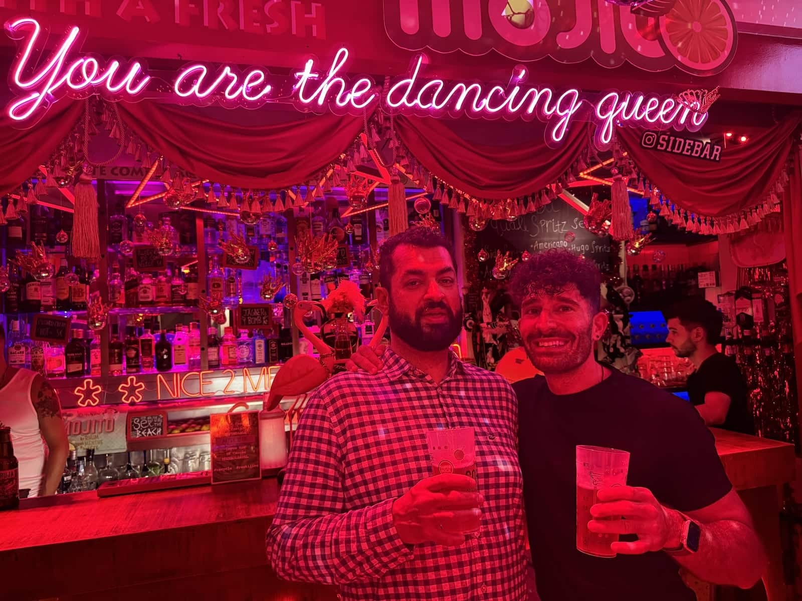 Stefan at the The Side Bar gay bar in Lisbon.