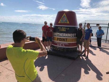 The most touristy thing to do in Key West, Southernmost point