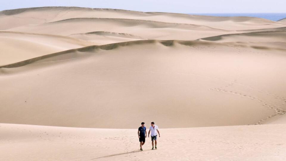 The sand dunes of Maspalomas in Gran Canaria are an impressive sight, and a popular spot for some gay cruising!