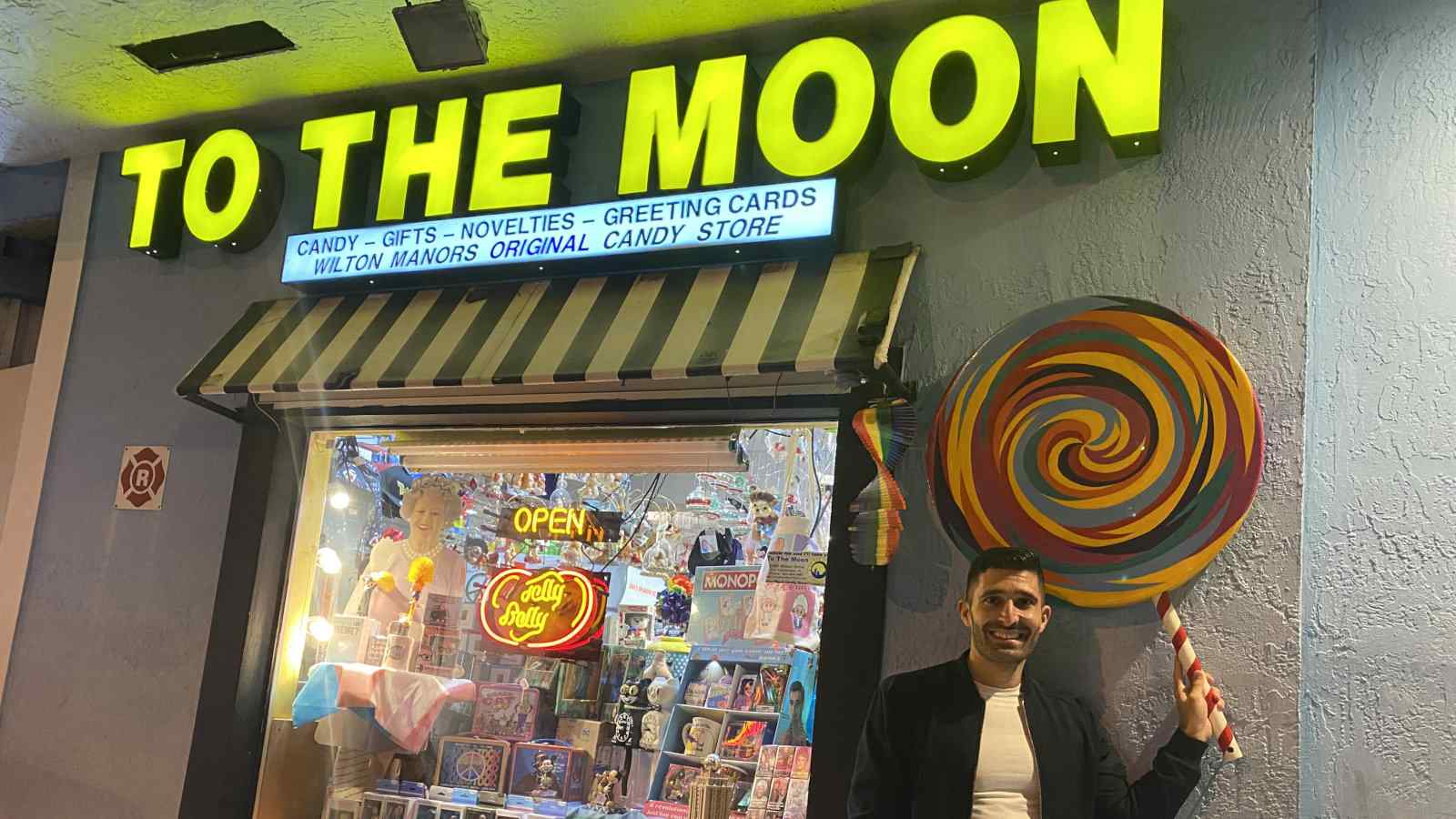 Fort Lauderdale is home to some great gay shops, including the quirky To The Moon with some of the funniest souvenir shops we've ever visited