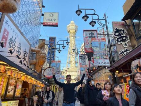 The Tsutenkaku Tower is a must-see while you're visiting Osaka