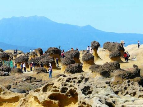 Gay travellers to Taiwan will be fascinated by the rock formations at the Yehliu Geopark